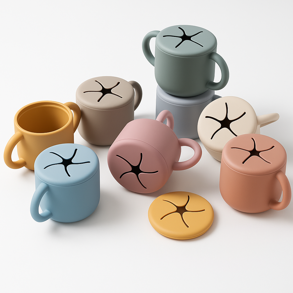 Big Ears Silicone Baby Cup | BPA-Free Snack Cup with Handles