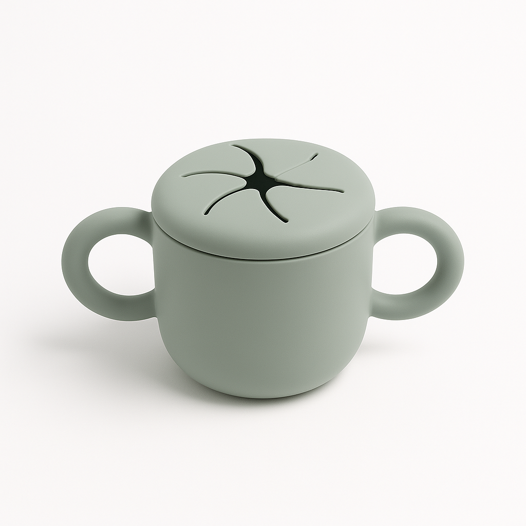 Big Ears Silicone Baby Cup | BPA-Free Snack Cup with Handles