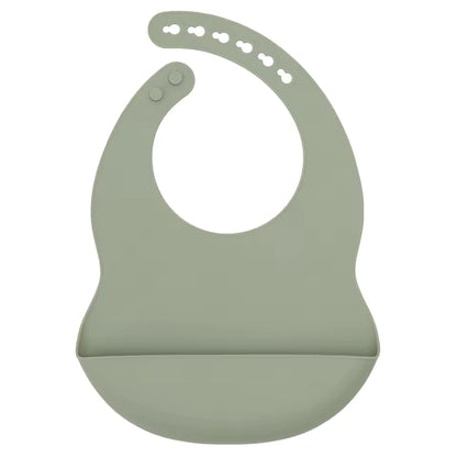 Color Kids Silicone Baby Bib - Adjustable Waterproof Feeding Bib | BPA-Free Soft Drool Protection