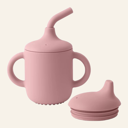 3-in-1  Kids Transition Training Cup - Straw to Open Cup Baby Bottle | BPA-Free Silicone