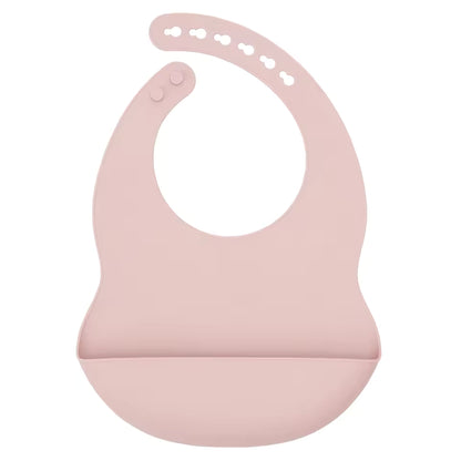 Color Kids Silicone Baby Bib - Adjustable Waterproof Feeding Bib | BPA-Free Soft Drool Protection