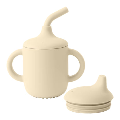 3-in-1  Kids Transition Training Cup - Straw to Open Cup Baby Bottle | BPA-Free Silicone