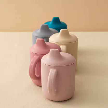3-in-1  Kids Transition Training Cup - Straw to Open Cup Baby Bottle | BPA-Free Silicone
