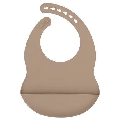 Color Kids Silicone Baby Bib - Adjustable Waterproof Feeding Bib | BPA-Free Soft Drool Protection